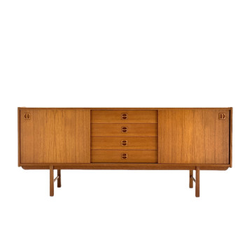 Restored Teak Korsor Sideboard By Erik Wortz For Ikea Mobel