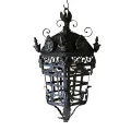 Wrought Iron Lantern with Wall Bracket
