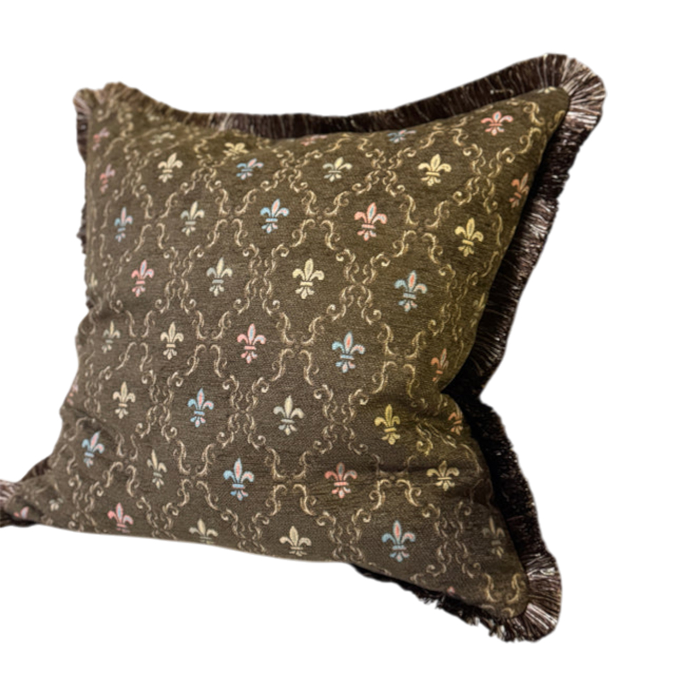 Fleur de Lys Jacquard Cushion