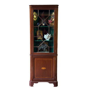 Edwardian Corner Cabinet with Astragal Door