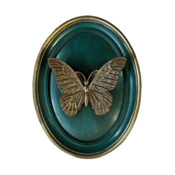 Forest Green Butterfly Wall Plaque