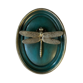 Forest Green Dragonfly Wall Plaque