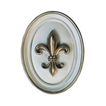 Cream and Gold Fleur de Lys Wall Plaque