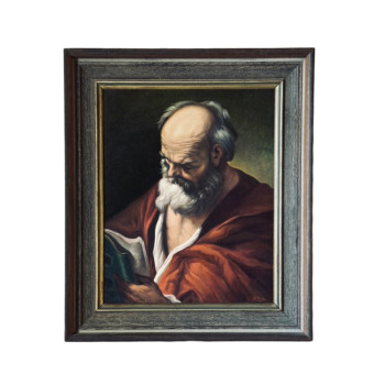 Framed Oil Painting of Socrates