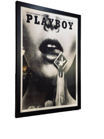Playboy Cover Black and White Artwork