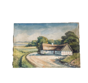 English Cottage Landscape Painting