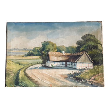 English Cottage Landscape Painting