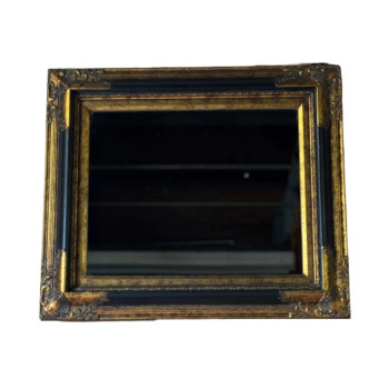Black and Gold Gilt Mirror