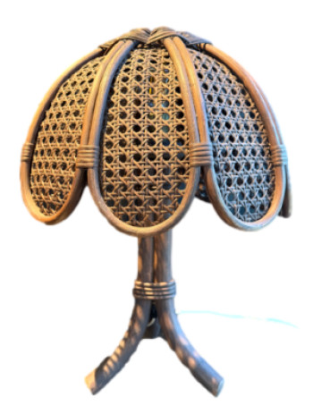 French Wicker Table Lamp