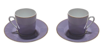 Follement Demitasse Cup and Saucer Set in Lilac